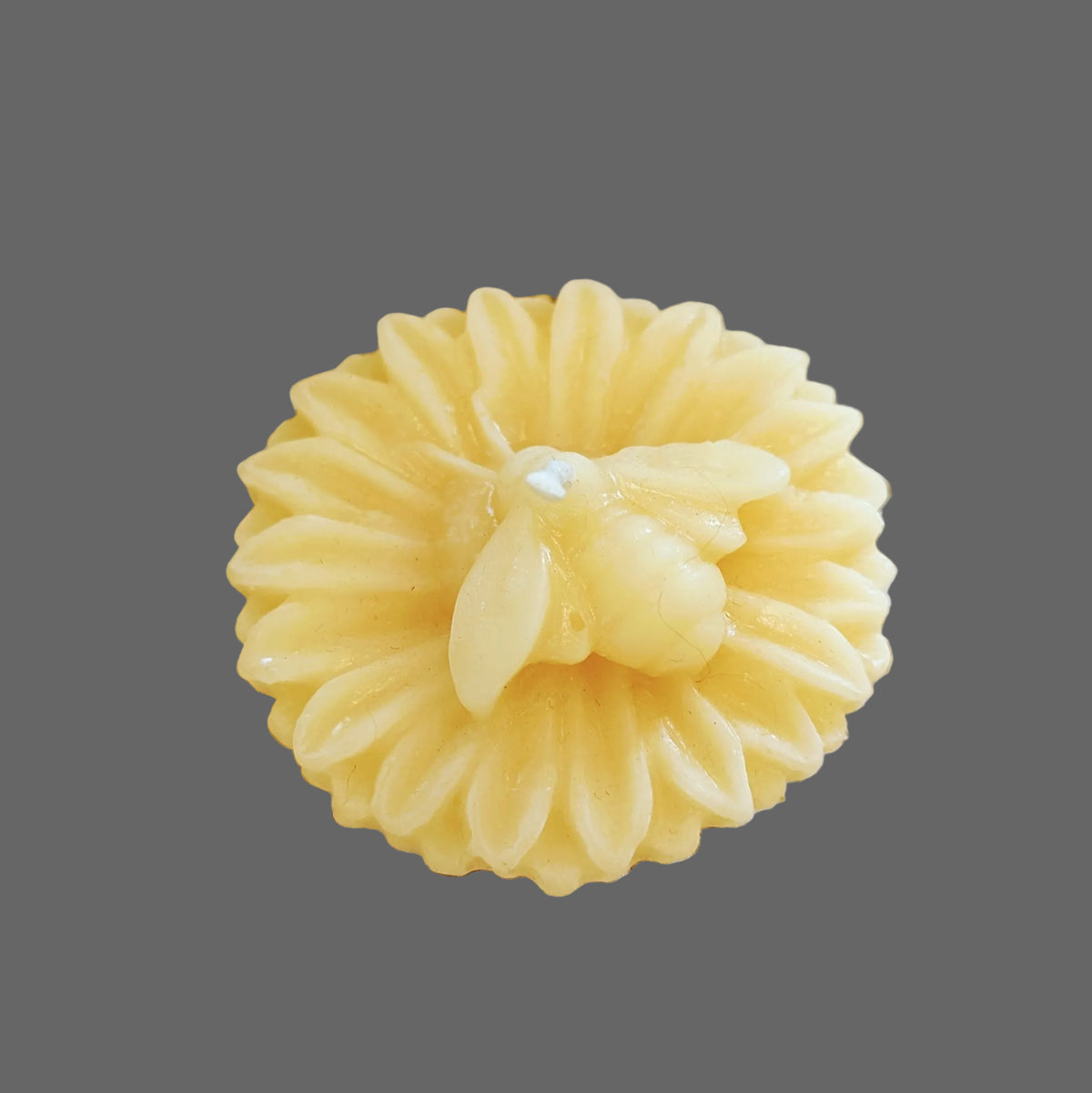 BEESWAX CANDLES : SUNFLOWER WITH RESTING BEE