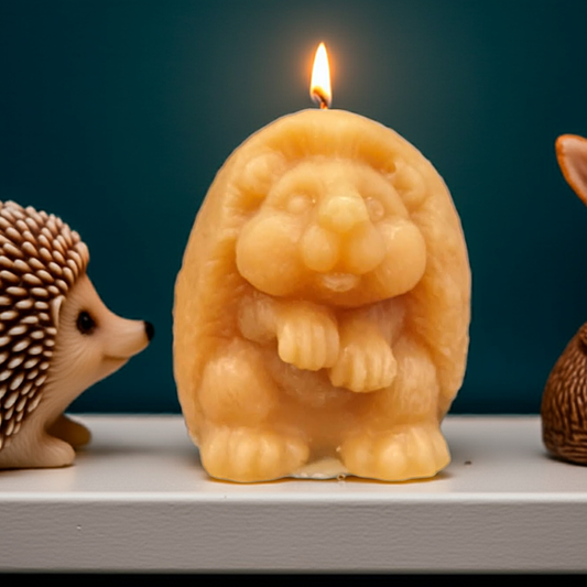 Hedgehog Candle by Moon's Gold Apiary