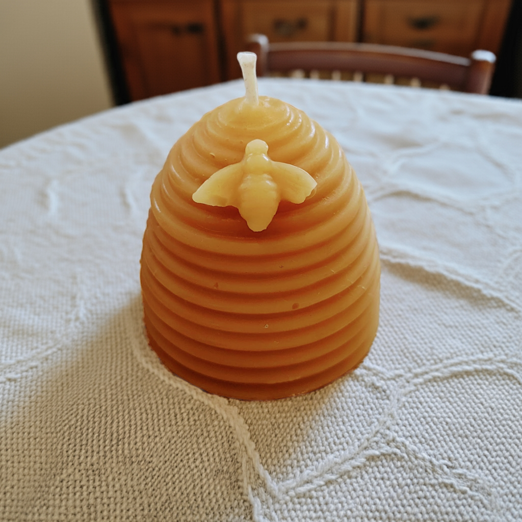 BEESWAX CANDLE: SKEP HIVE
