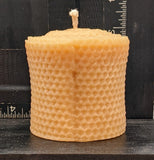 BEESWAX CANDLE: ROLLED PILLAR
