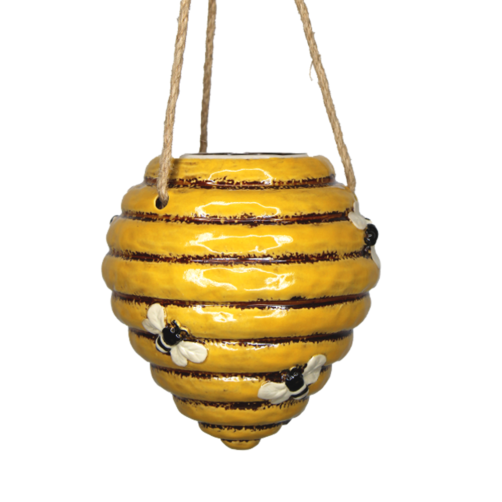 VDC209 - Honey Hive Hanging Ceramic  Planter Pot