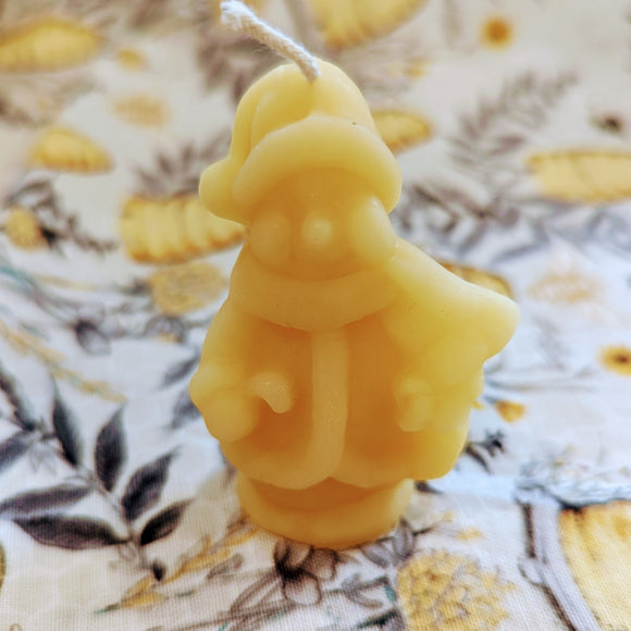 BEESWAX CANDLE: SNOWMAN